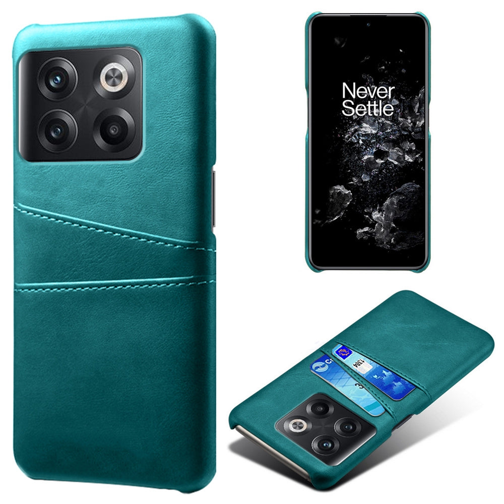 For OnePlus 10T 5G / Ace Pro 5G Phone Back Cover Dual Card Slots PC+PU Leather Phone Case