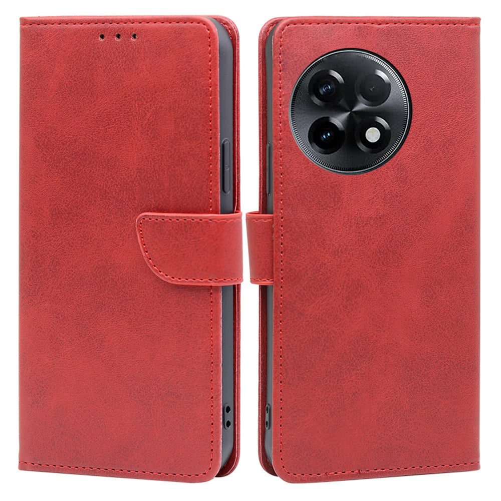 For OnePlus Ace 2 5G / 11R 5G Mobile Phone Cover Calf Texture PU Leather Wallet Stand Protective Case