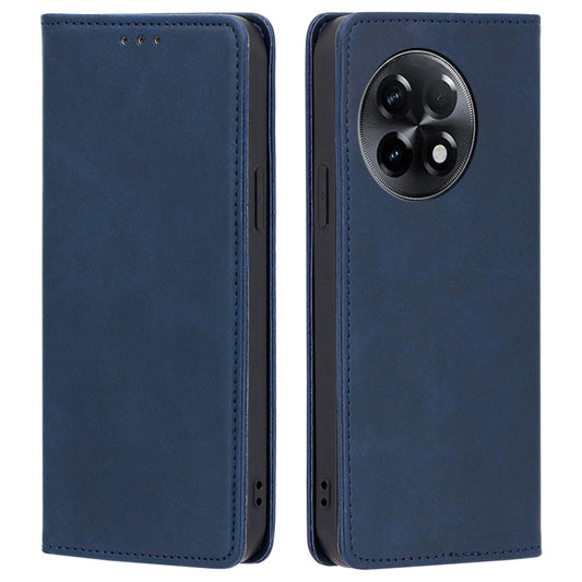 For OnePlus Ace 2 5G / 11R 5G Magnetic Auto-absorbed Leather Wallet Stand Phone Case Calf Texture Anti-drop Cover