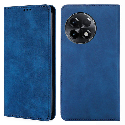 For OnePlus 11R 5G / Ace 2 5G Flip Case Card Holder PU Leather Skin-touch Phone Stand Cover