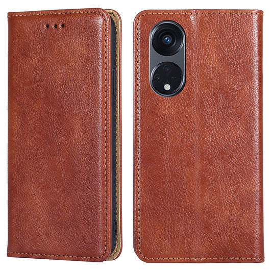 For Oppo Reno8 T 5G / A1 Pro 5G PU Leather Wallet Stand Mobile Case Magnetic Closing Shockproof Cover