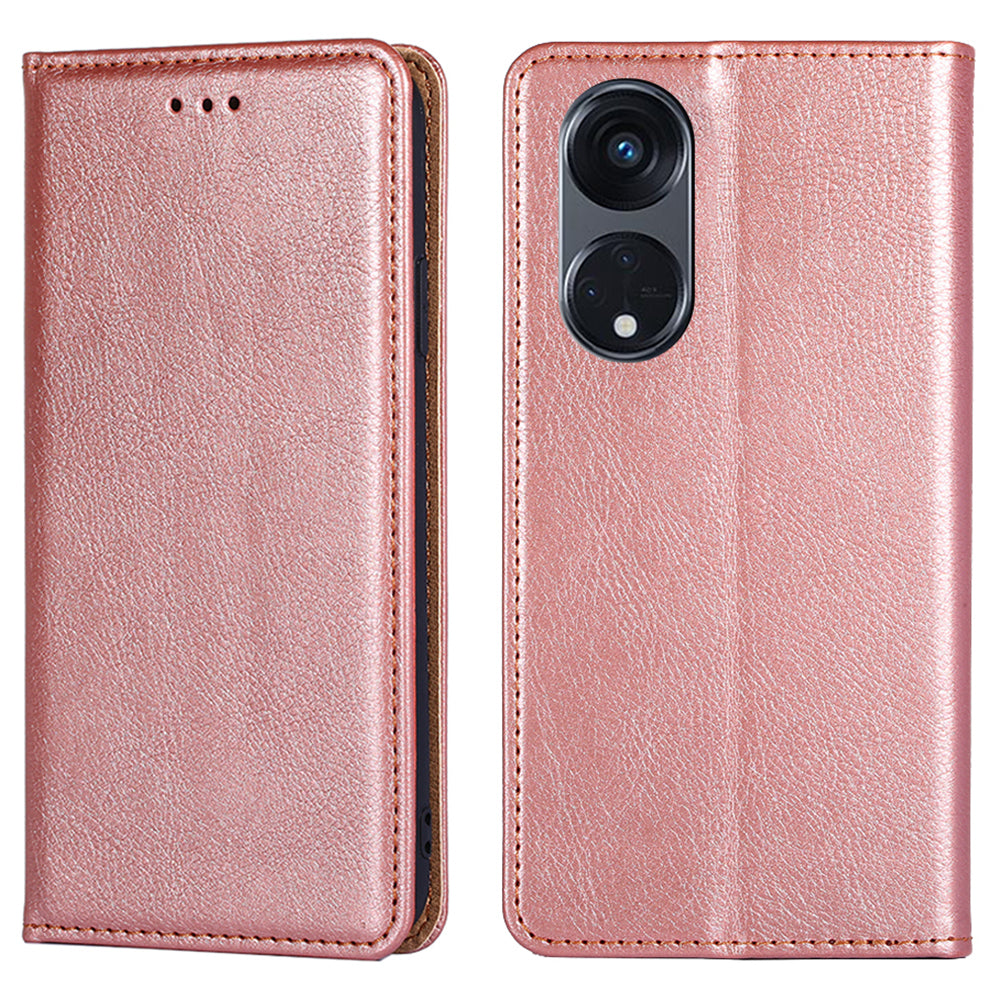 For Oppo Reno8 T 5G / A1 Pro 5G PU Leather Wallet Stand Mobile Case Magnetic Closing Shockproof Cover