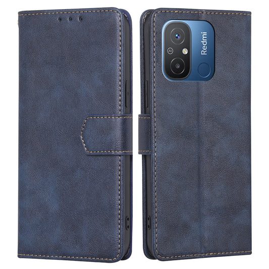 For Xiaomi Redmi 12C 4G PU Leather Phone Stand Case RFID Blocking Drop-proof Wallet Cover