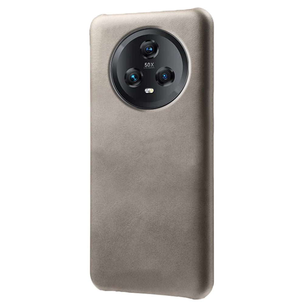 Cell Phone Case for Honor Magic5 , Calf Texture Anti-drop Leather Coated PC Phone Cover