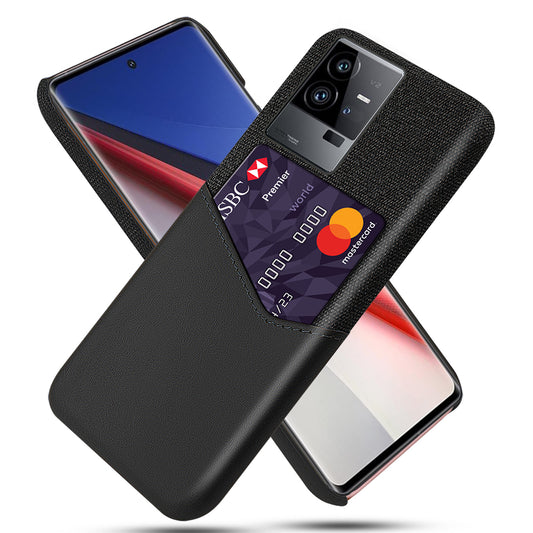 For vivo iQOO 11 Pro 5G PU Leather + PC Slim Cover Card Slot Cloth Texture Phone Case