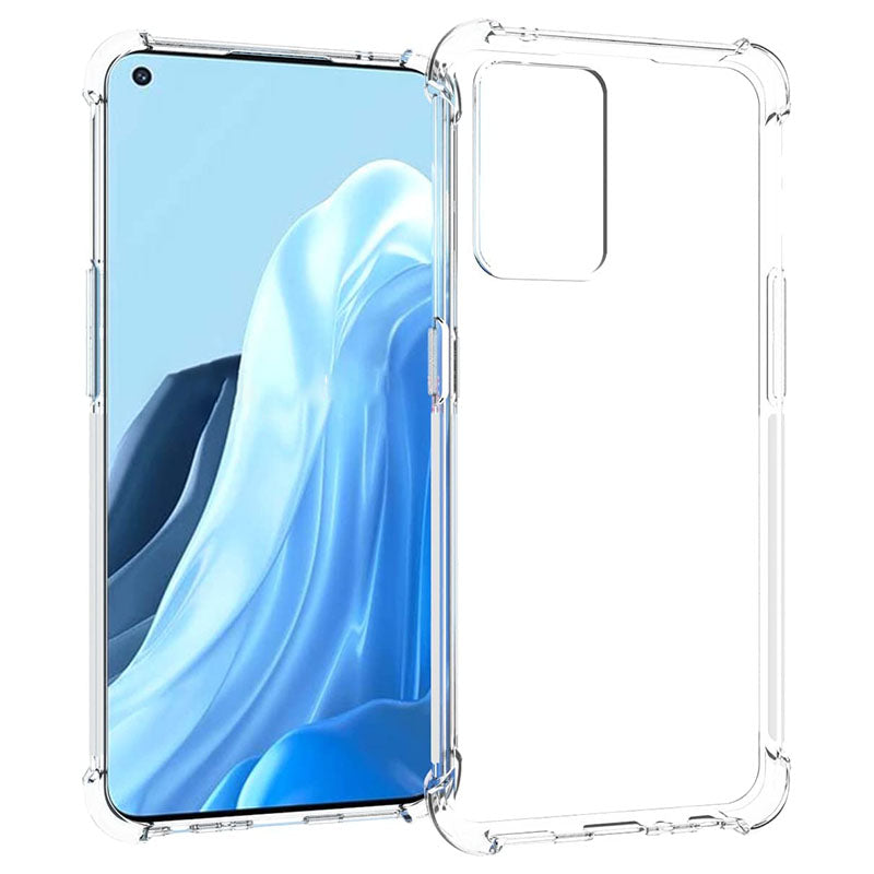 For Oppo Find X5 Lite / Reno7 5G (Global) Clear Phone Case Reinforced Corners Anti-drop Phone TPU Cover