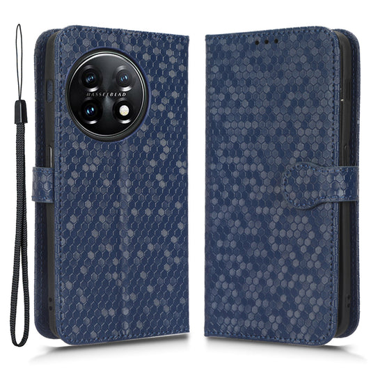 For OnePlus Ace 2 5G / OnePlus 11R 5G PU Leather Phone Cover Stand Wallet with Dot Pattern Imprinting