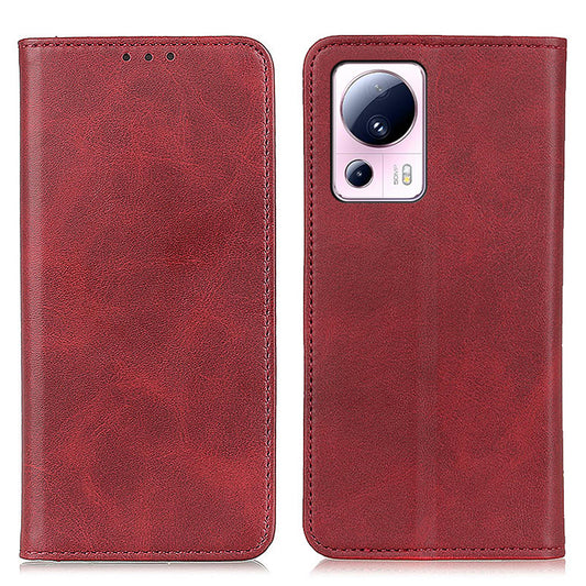 Split Leather Phone Case for Xiaomi 13 Lite / Civi 2 5G , Wallet Stand Full Protection Cell Phone Cover