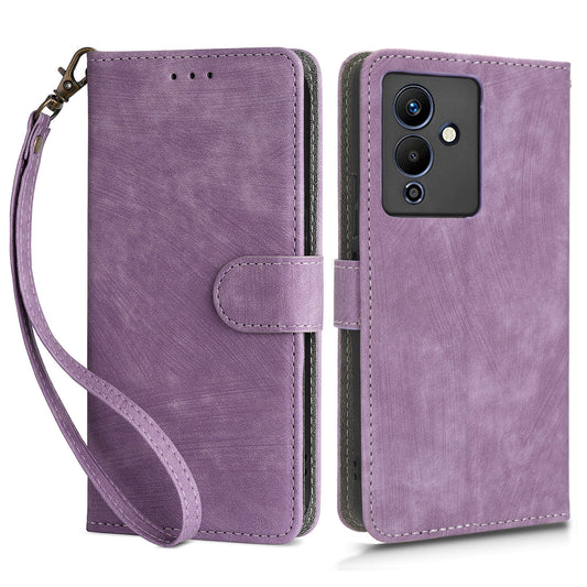 For Infinix Note 12 5G / Note 12 Pro 5G X671 Phone Case PU Leather RFID Blocking Wallet Stand Cover with Strap