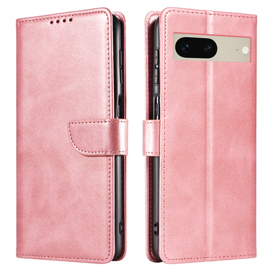 For Google Pixel 7 5G Square Clasp Phone Cover Scratch-resistant Flip Leather Phone Case with Stand Wallet