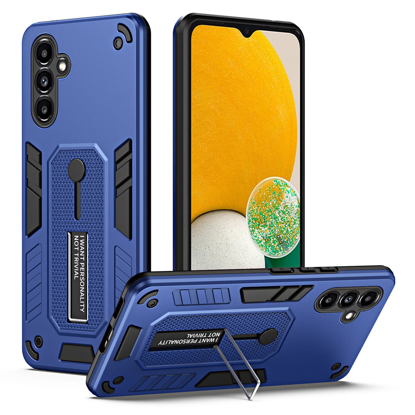 For Samsung Galaxy A13 5G Anti-scratch Phone Case TPU + PC Dual Layer Back Cover Kickstand