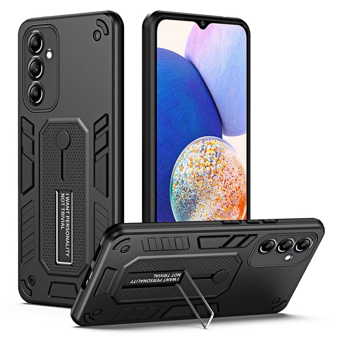 Phone Case For Samsung Galaxy A14 5G , Kickstand TPU + PC Dual Layer Protection Shockproof Phone Cover