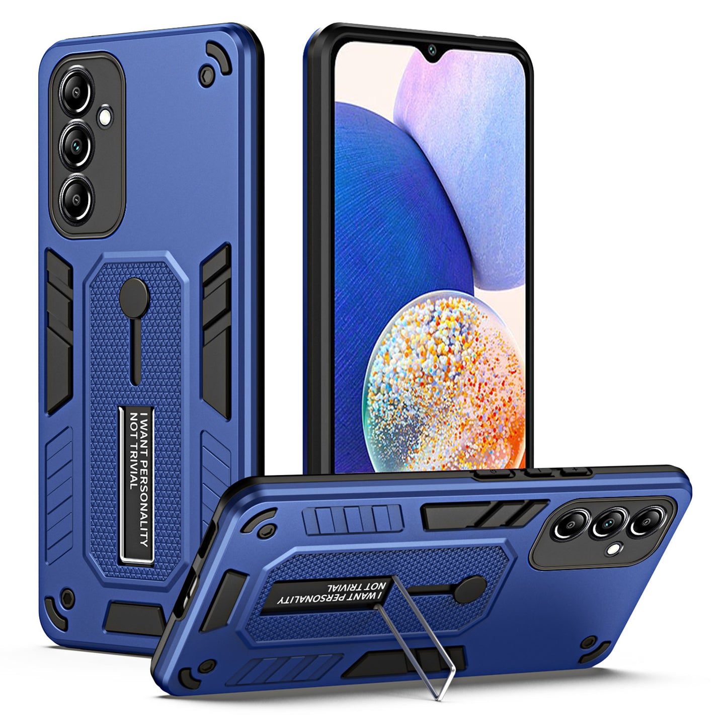 Phone Case For Samsung Galaxy A14 5G , Kickstand TPU + PC Dual Layer Protection Shockproof Phone Cover