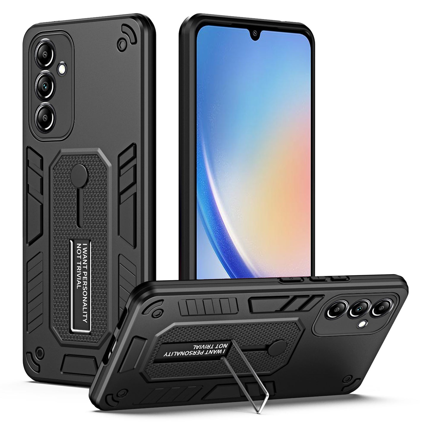 Kickstand Drop-proof Phone Case for Samsung Galaxy A34 5G , TPU + PC Cell Phone Back Cover