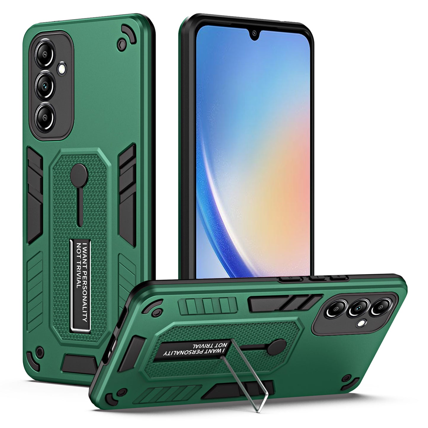 Kickstand Drop-proof Phone Case for Samsung Galaxy A34 5G , TPU + PC Cell Phone Back Cover