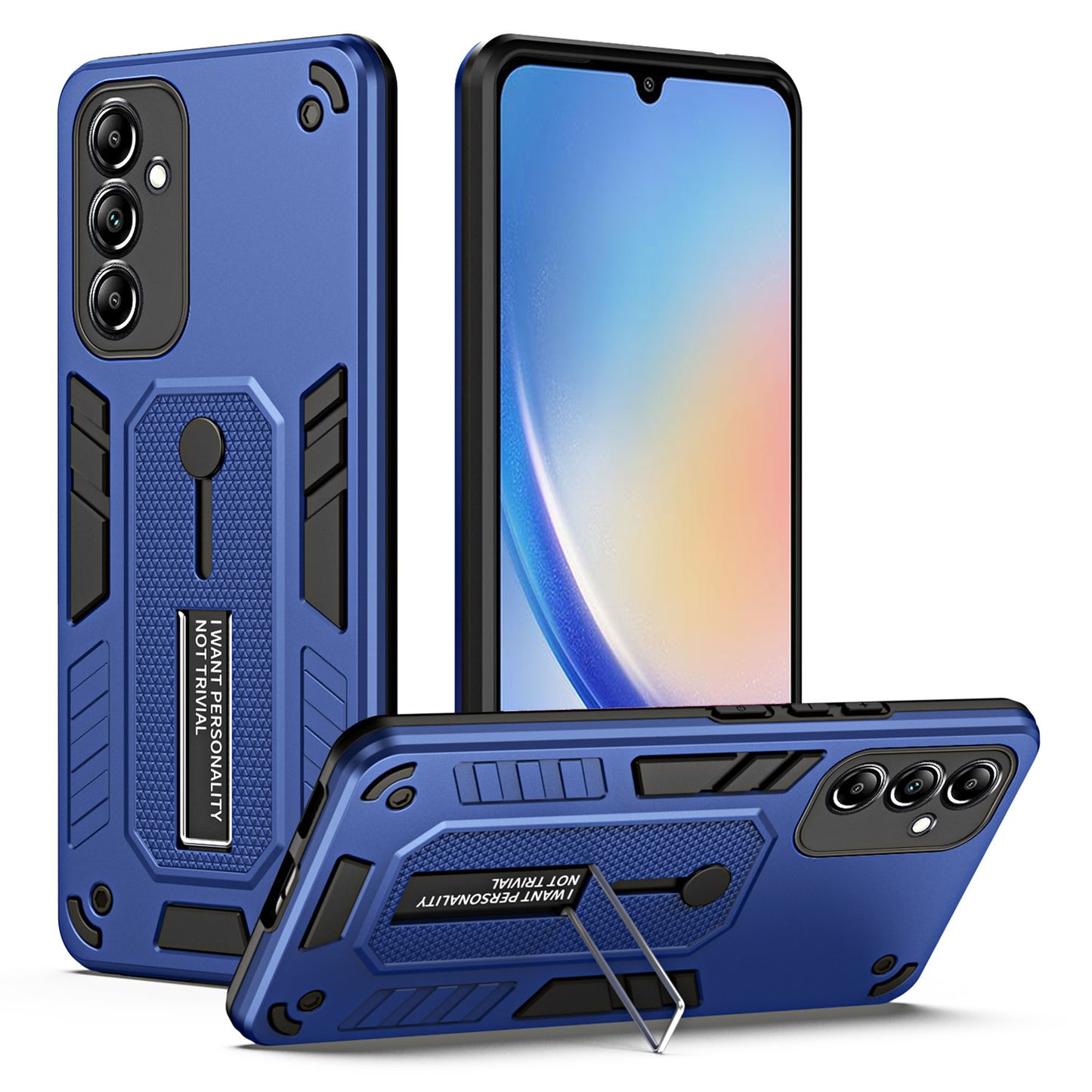 Kickstand Drop-proof Phone Case for Samsung Galaxy A34 5G , TPU + PC Cell Phone Back Cover
