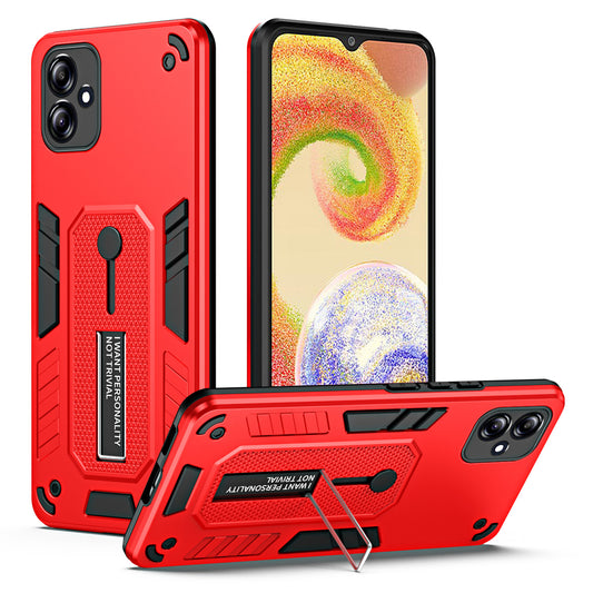 TPU + PC Phone Case for Samsung Galaxy A04 4G (164.4 x 76.3 x 9.1 mm) , Kickstand Protective Phone Cover