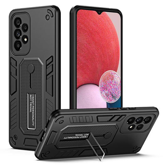 Shockproof Phone Case Kickstand For Samsung Galaxy A13 4G , PC + TPU Non-slip Smartphone Cover