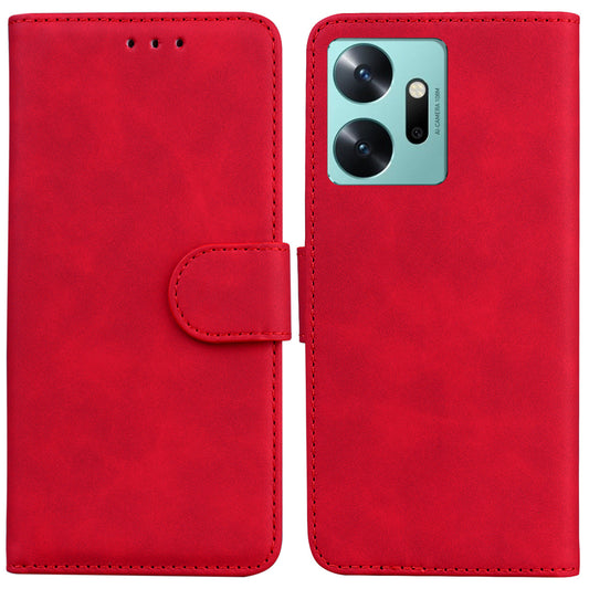 For Infinix Zero 20 4G Solid Color Leather Phone Case Stand Protective Phone Wallet Cover