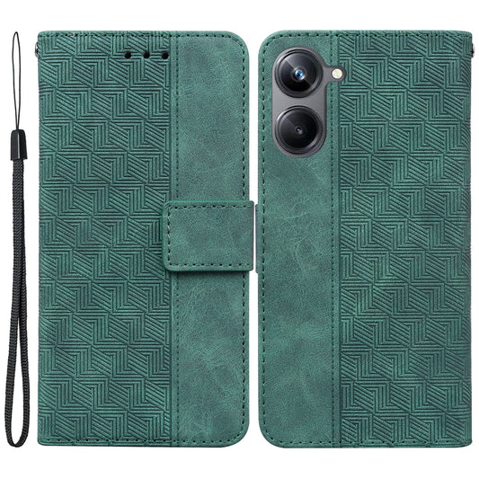 For Realme 10 Pro 5G Imprinted Leather Phone Case Phone Wallet Stand Protective Cover