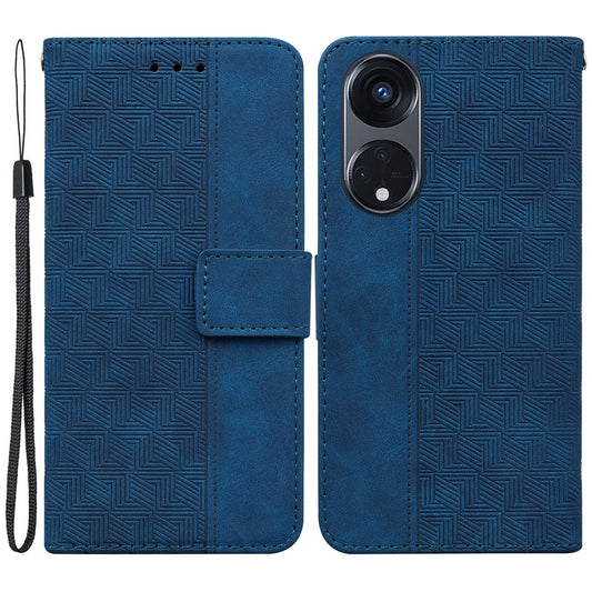 For Oppo Reno8 T 5G / A1 Pro 5G Phone Wallet Stand Cover Imprinted Leather Phone Case