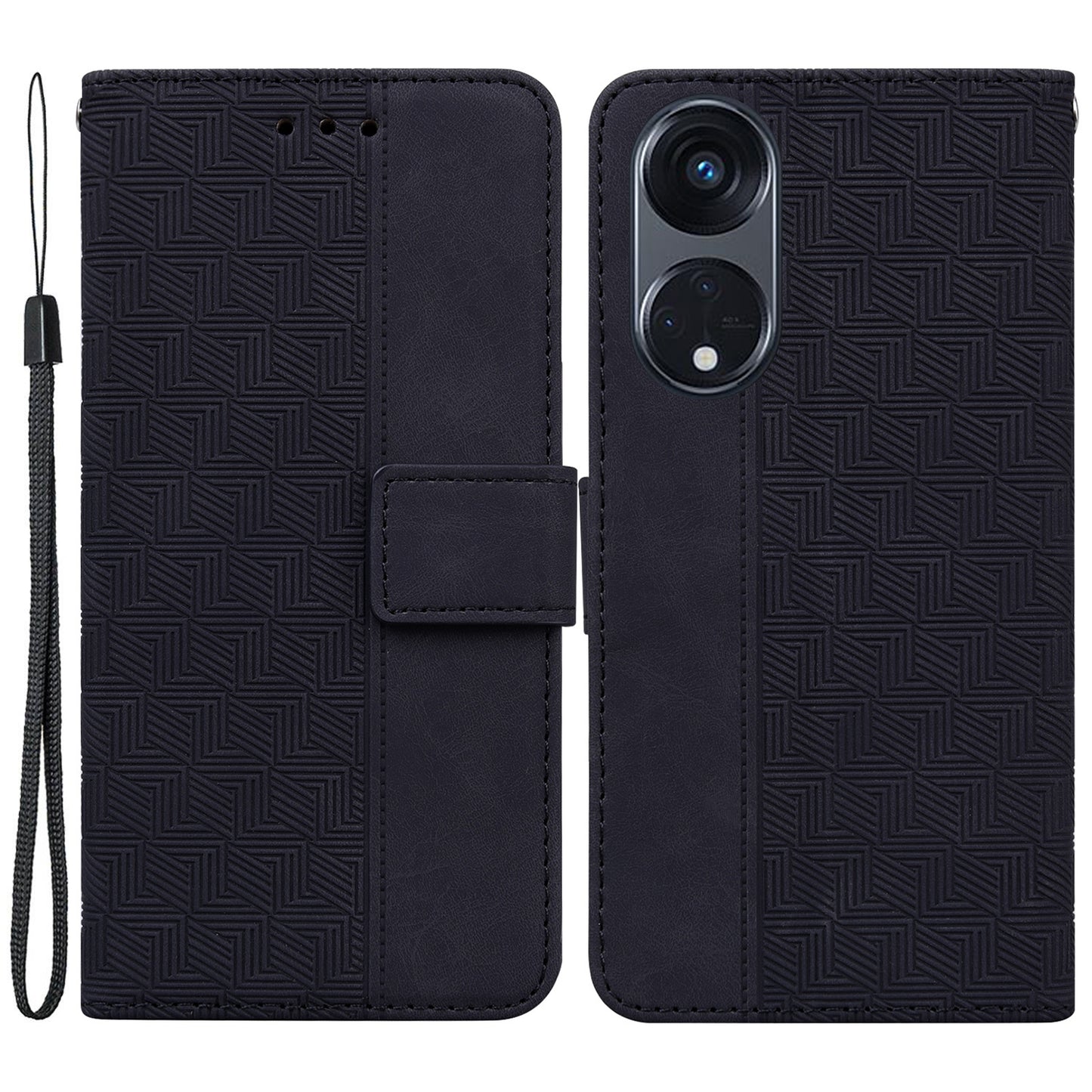 For Oppo Reno8 T 5G / A1 Pro 5G Phone Wallet Stand Cover Imprinted Leather Phone Case