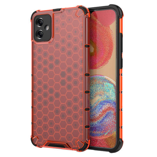 For Samsung Galaxy A04e 4G / F04 4G / M04 4G Cell Phone Case Honeycomb Texture TPU+PC Protective Phone Cover