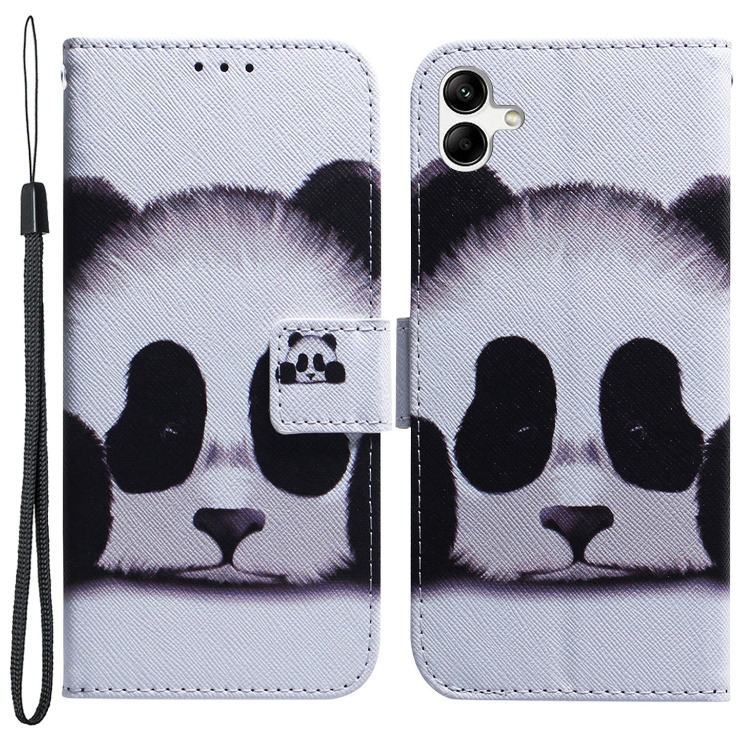 For Samsung Galaxy A04e 4G / F04 4G / M04 4G PU Leather Case Stand Wallet Flip Phone Cover with Strap