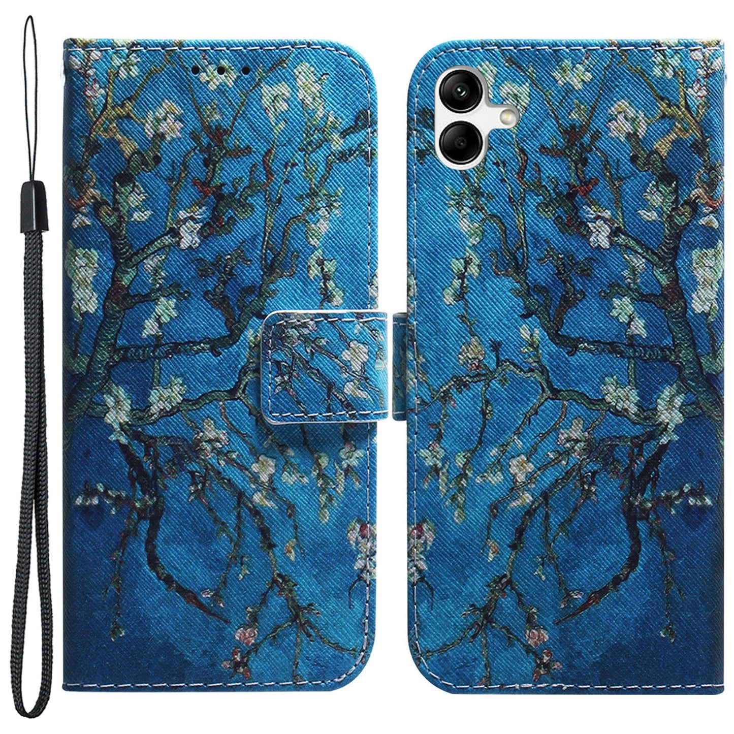 For Samsung Galaxy A04e 4G / F04 4G / M04 4G PU Leather Case Stand Wallet Flip Phone Cover with Strap