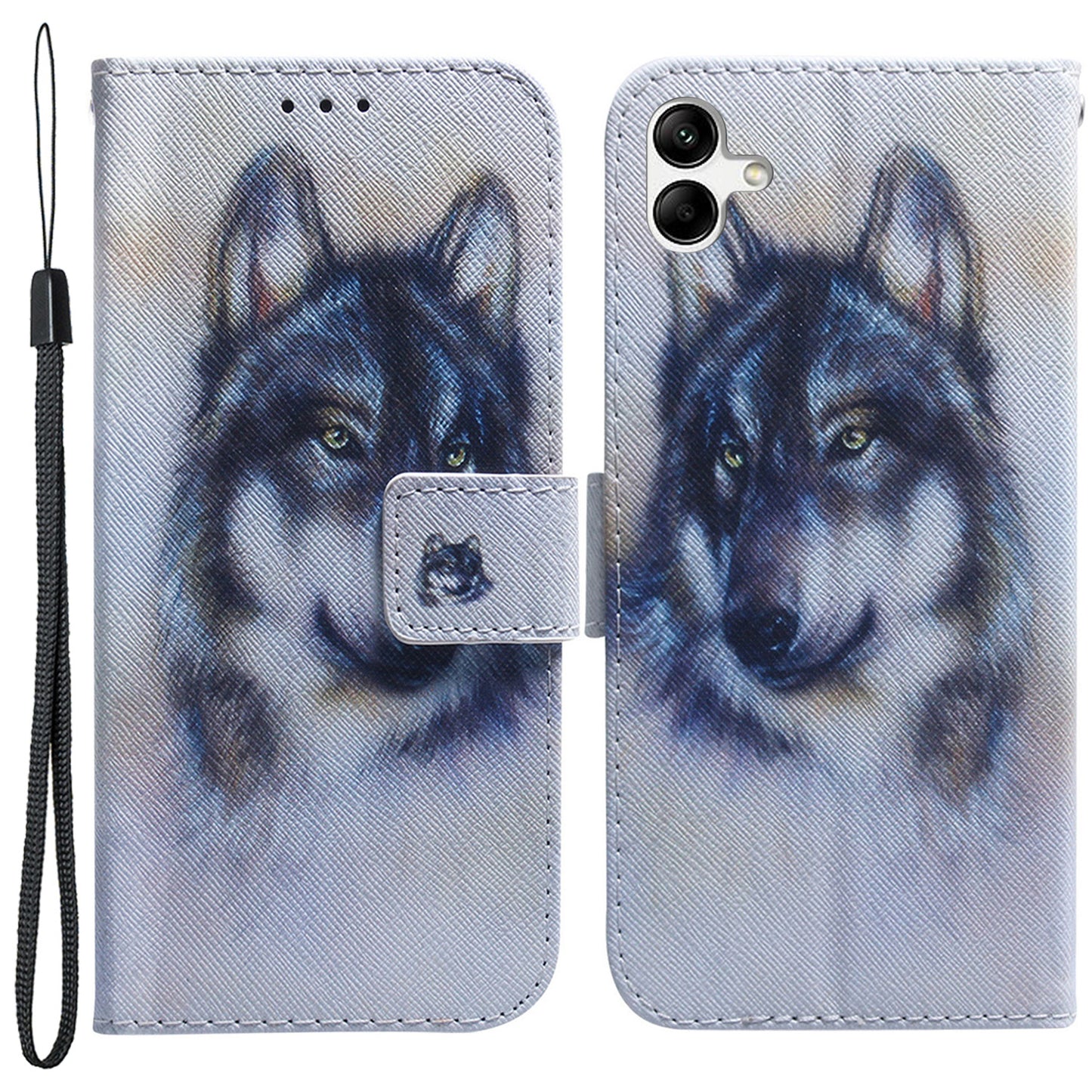 For Samsung Galaxy A04e 4G / F04 4G / M04 4G PU Leather Case Stand Wallet Flip Phone Cover with Strap