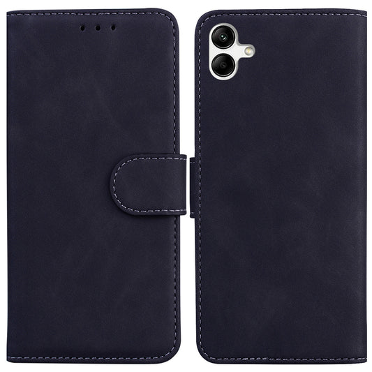 For Samsung Galaxy A04e 4G / F04 4G / M04 4G Phone Wallet Case Solid Color PU Leather Stand Cover
