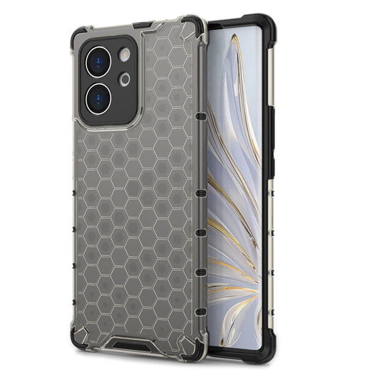 TPU Hard PC Phone Case for Honor 80 SE 5G Honeycomb Texture Shockproof Cover