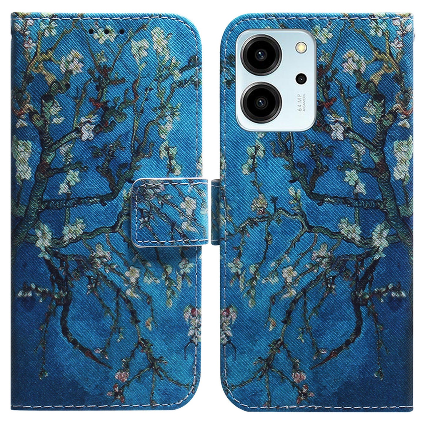 For Honor 80 SE 5G Pattern Printing PU Leather Flip Stand Case Drop-proof Wallet Cover with Strap