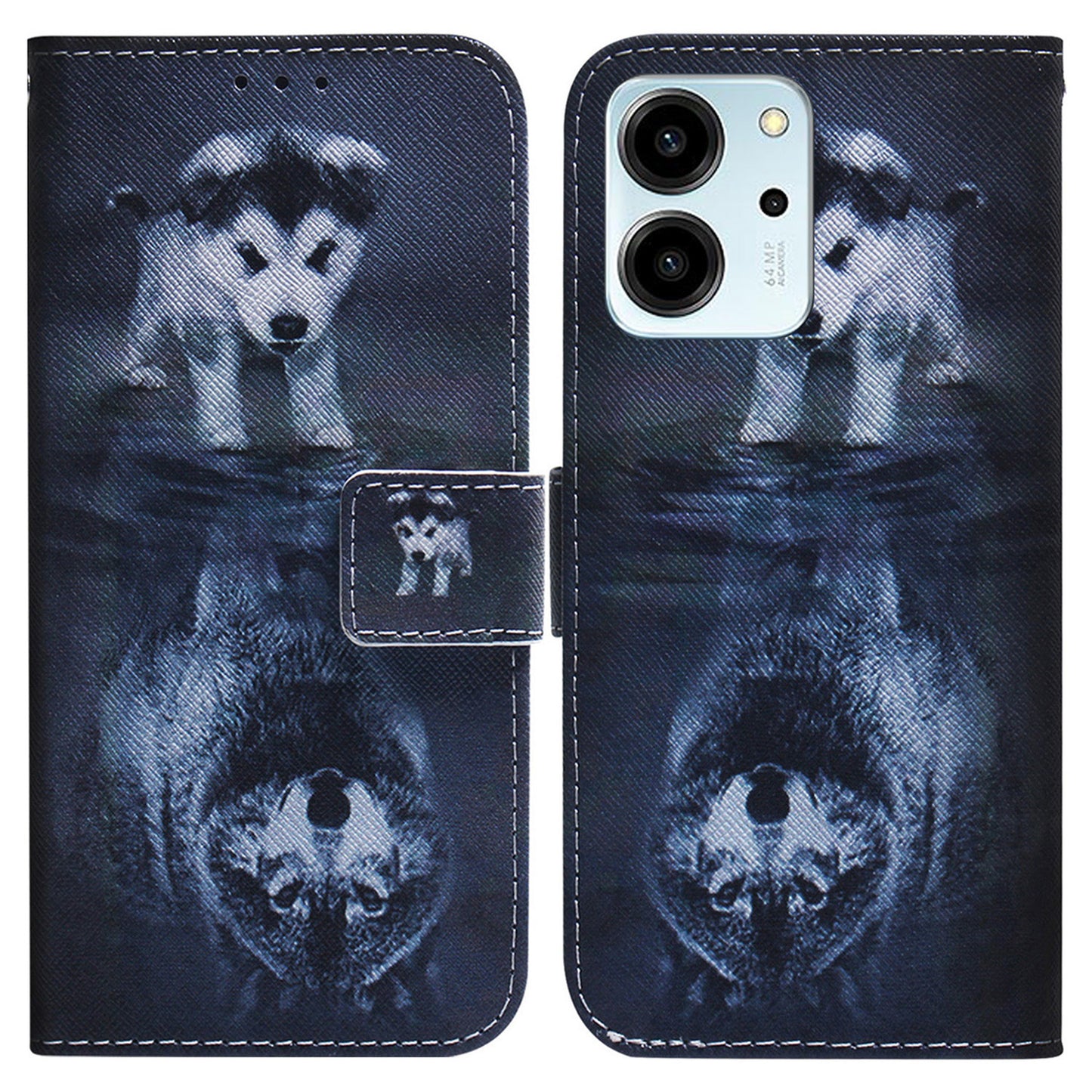 For Honor 80 SE 5G Pattern Printing PU Leather Flip Stand Case Drop-proof Wallet Cover with Strap