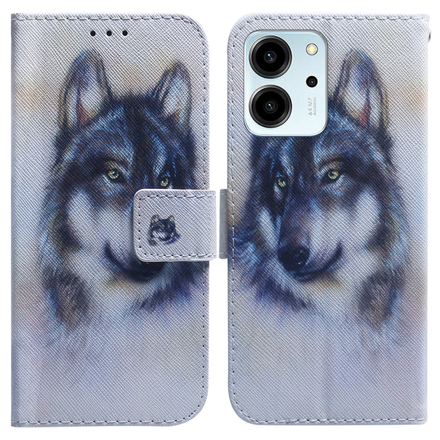 For Honor 80 SE 5G Pattern Printing PU Leather Flip Stand Case Drop-proof Wallet Cover with Strap