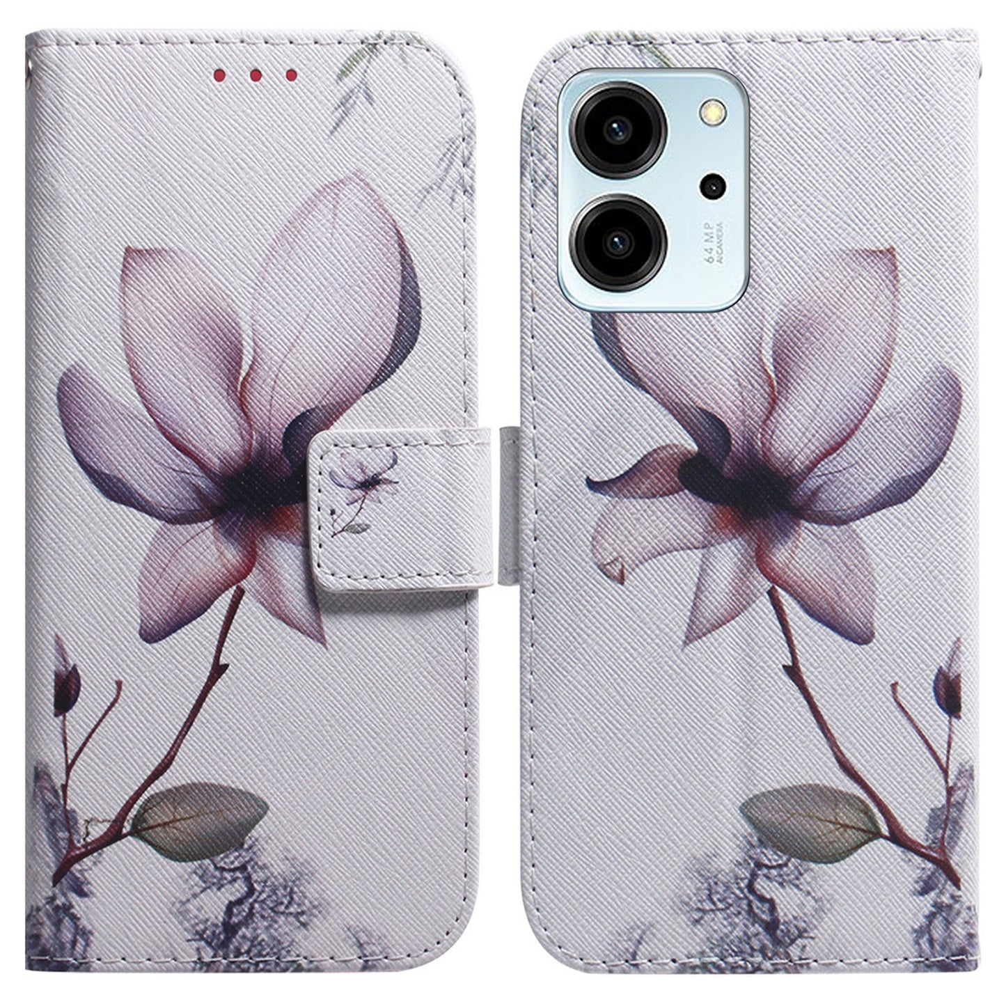 For Honor 80 SE 5G Pattern Printing PU Leather Flip Stand Case Drop-proof Wallet Cover with Strap