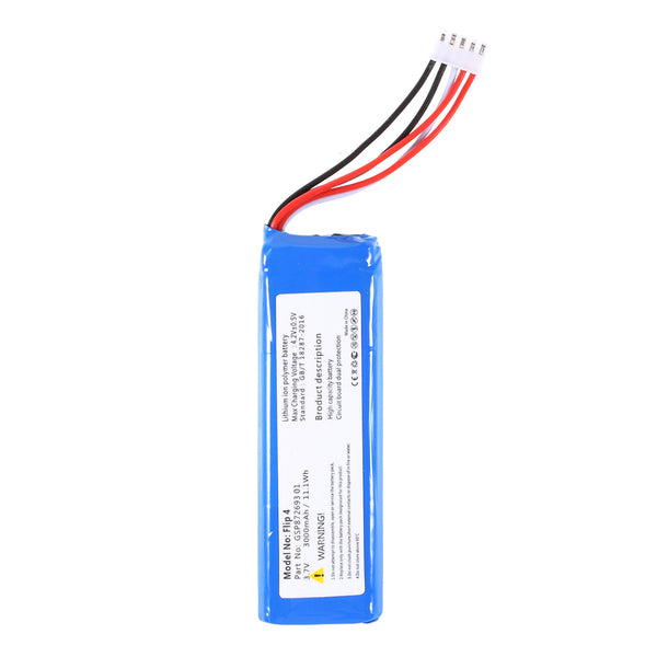 3.70V 3000mAh Battery Replacement (Encode: GSP87269301) for JBL Flip 4 (without Logo)