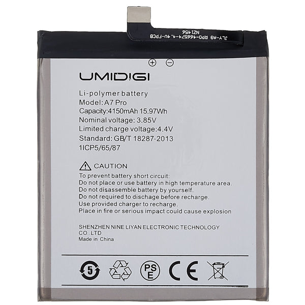 For Umidigi A7 Pro 3.85V 4150mAh Rechargeable Li-Polymer Battery Replacement