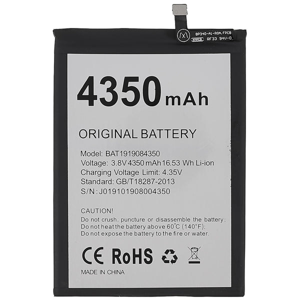 For Doogee N20/N20 Pro 3.80V 4350mAh Rechargeable Li-ion Battery Assembly (Encode: BAT1919084350) (without Logo)