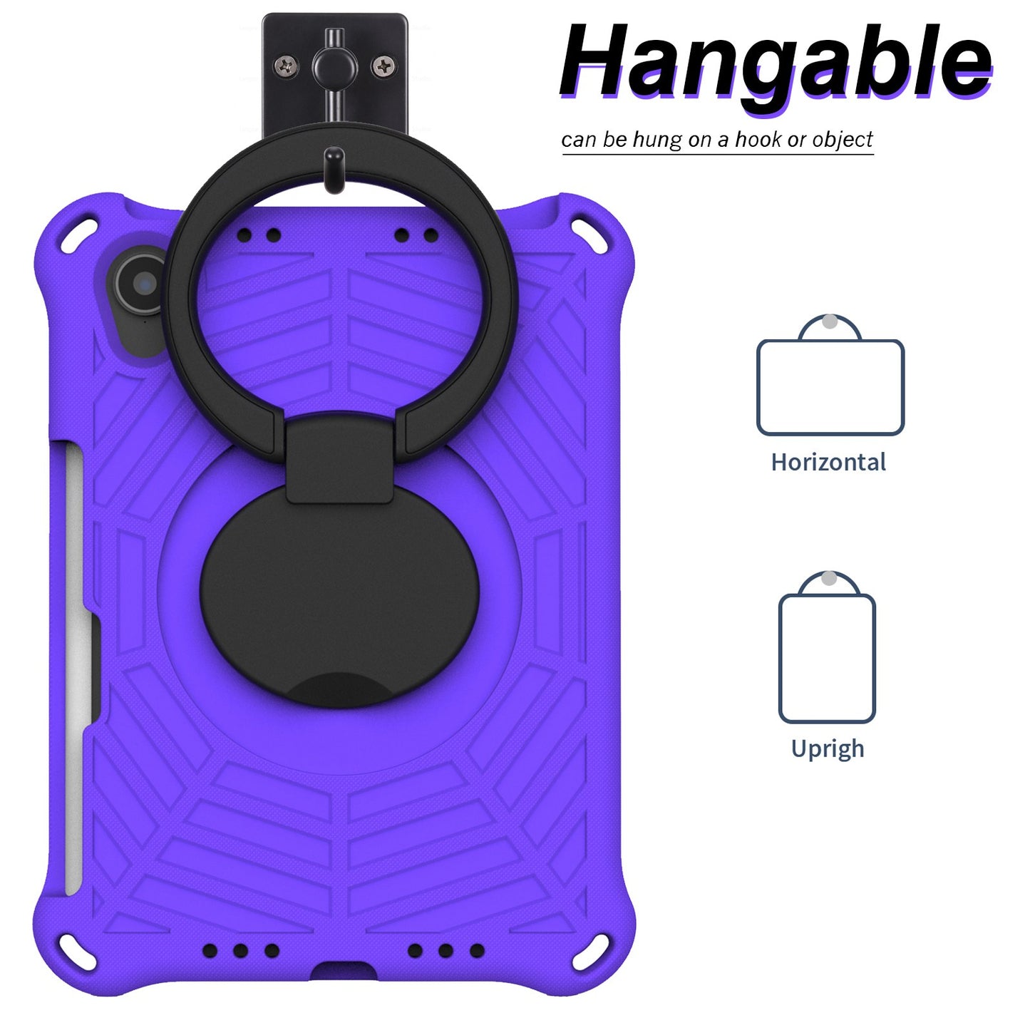 For iPad mini (2021) Anti-Scratch EVA Case with Shoulder Strap Kickstand Protective Cover Shockproof Tablet Case