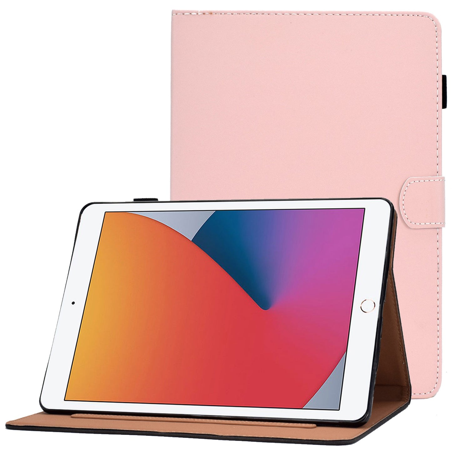 For iPad 10.2 (2020) / (2019) / iPad Air 10.5 inch (2019) PU Leather Card Slots Tablet Case Adjustable Stand Magnetic Clasp Cover with Pencil Loop Holder