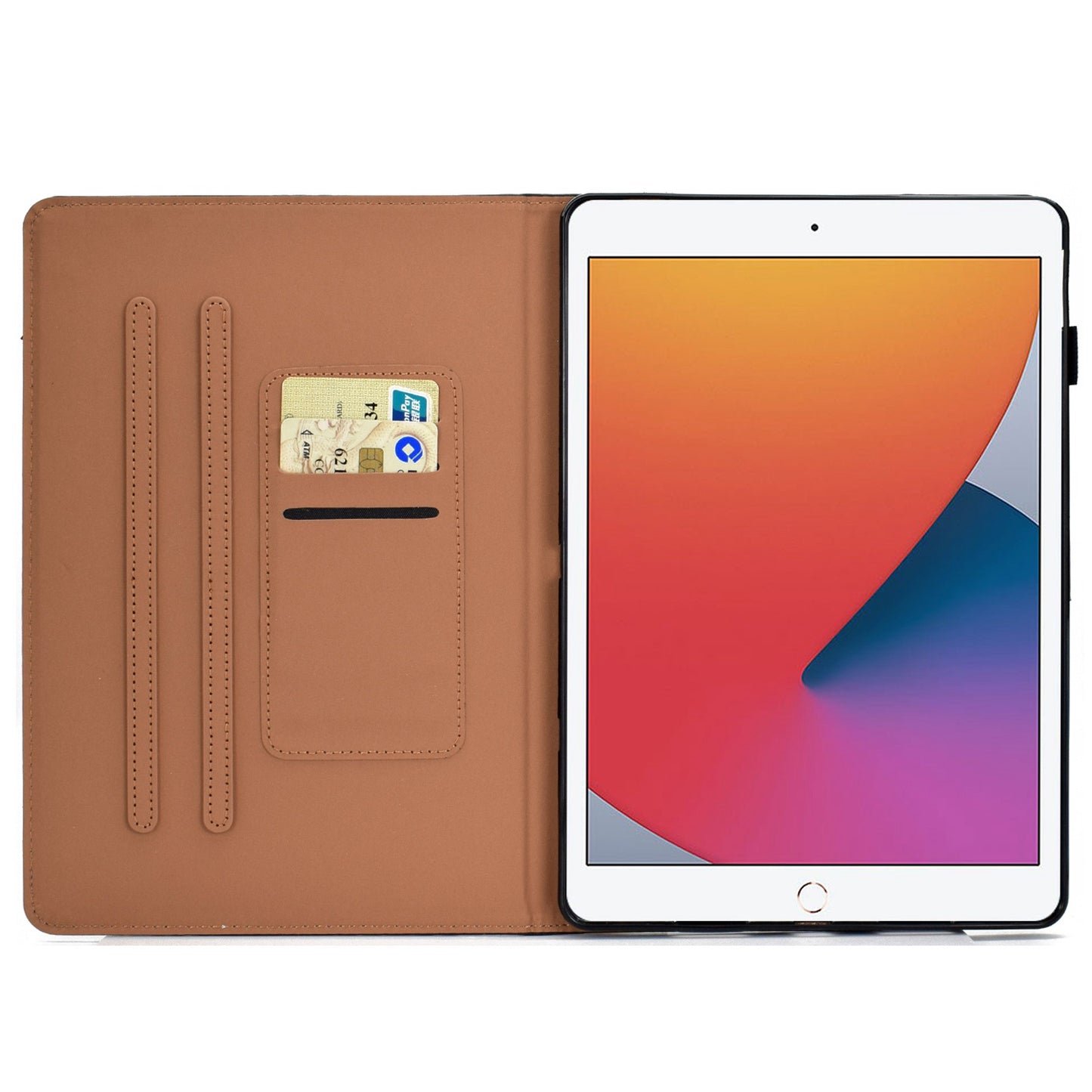 For iPad 10.2 (2020) / (2019) / iPad Air 10.5 inch (2019) PU Leather Card Slots Tablet Case Adjustable Stand Magnetic Clasp Cover with Pencil Loop Holder