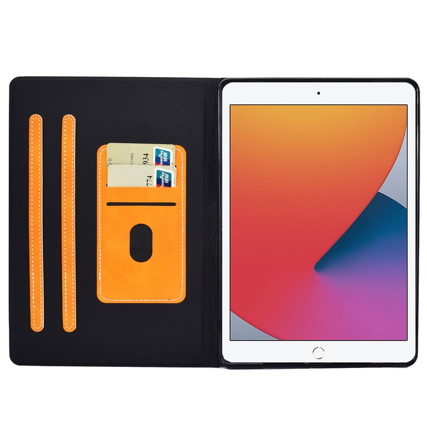 For iPad 10.2 (2020) (2019) / iPad Air 10.5 inch (2019) Calf Textured Leather Tablet Case Card Holder Adjustable Stand Protective Cover