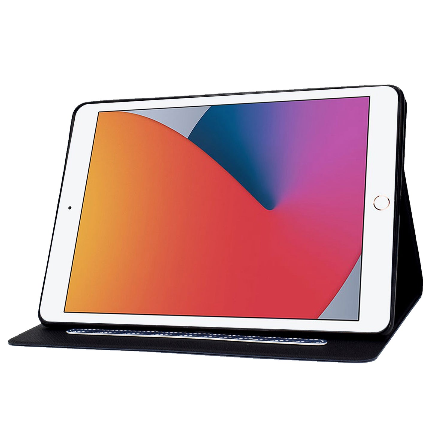 For iPad 10.2 (2020) (2019) / iPad Air 10.5 inch (2019) Calf Textured Leather Tablet Case Card Holder Adjustable Stand Protective Cover