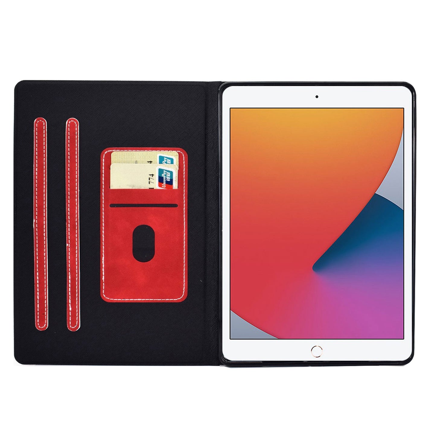 For iPad 10.2 (2020) (2019) / iPad Air 10.5 inch (2019) Calf Textured Leather Tablet Case Card Holder Adjustable Stand Protective Cover