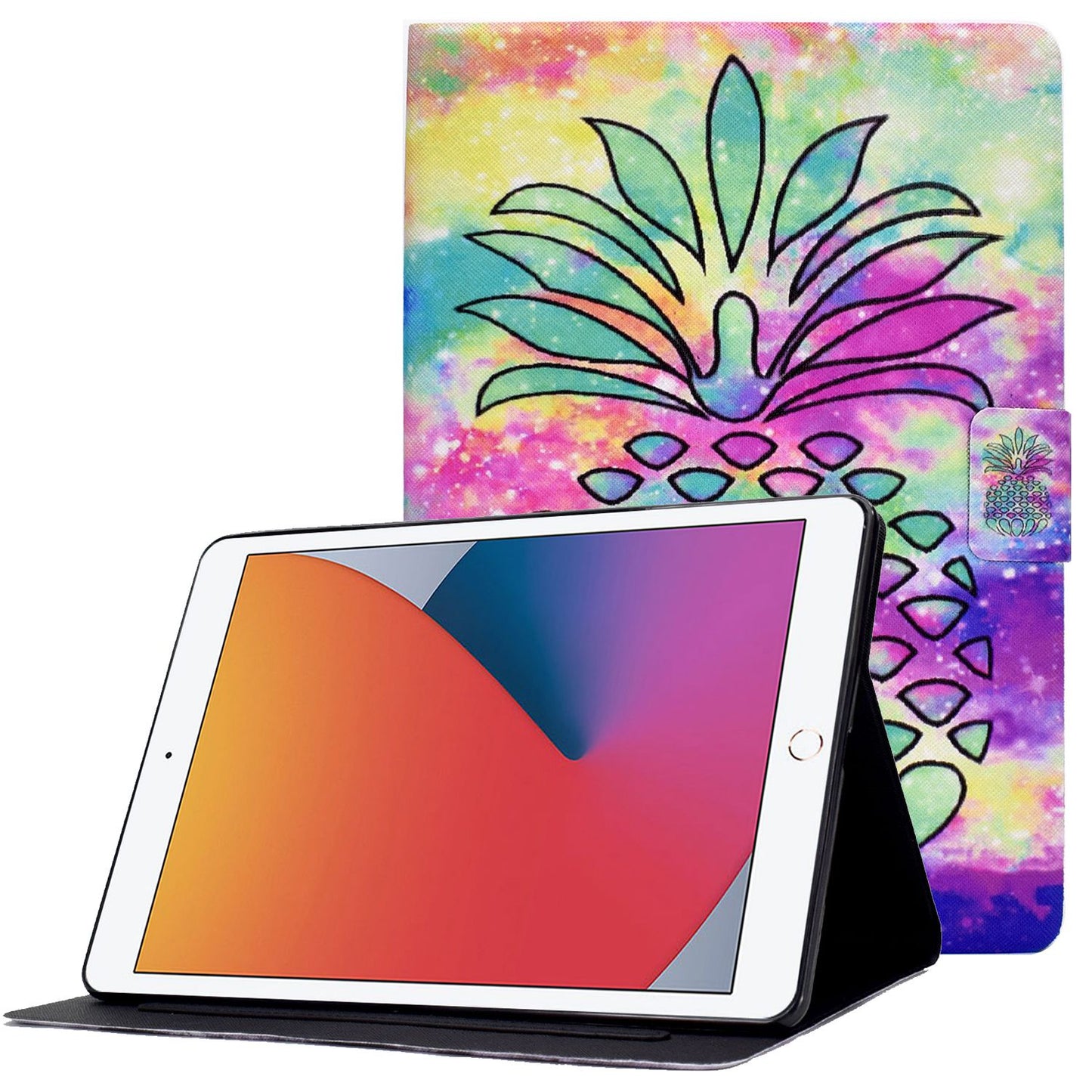 For iPad 10.2 (2020) / (2019) / iPad Air 10.5 inch (2019) Card Slots Stand Leather Case Pattern Printing Magnetic Clasp Tablet Cover