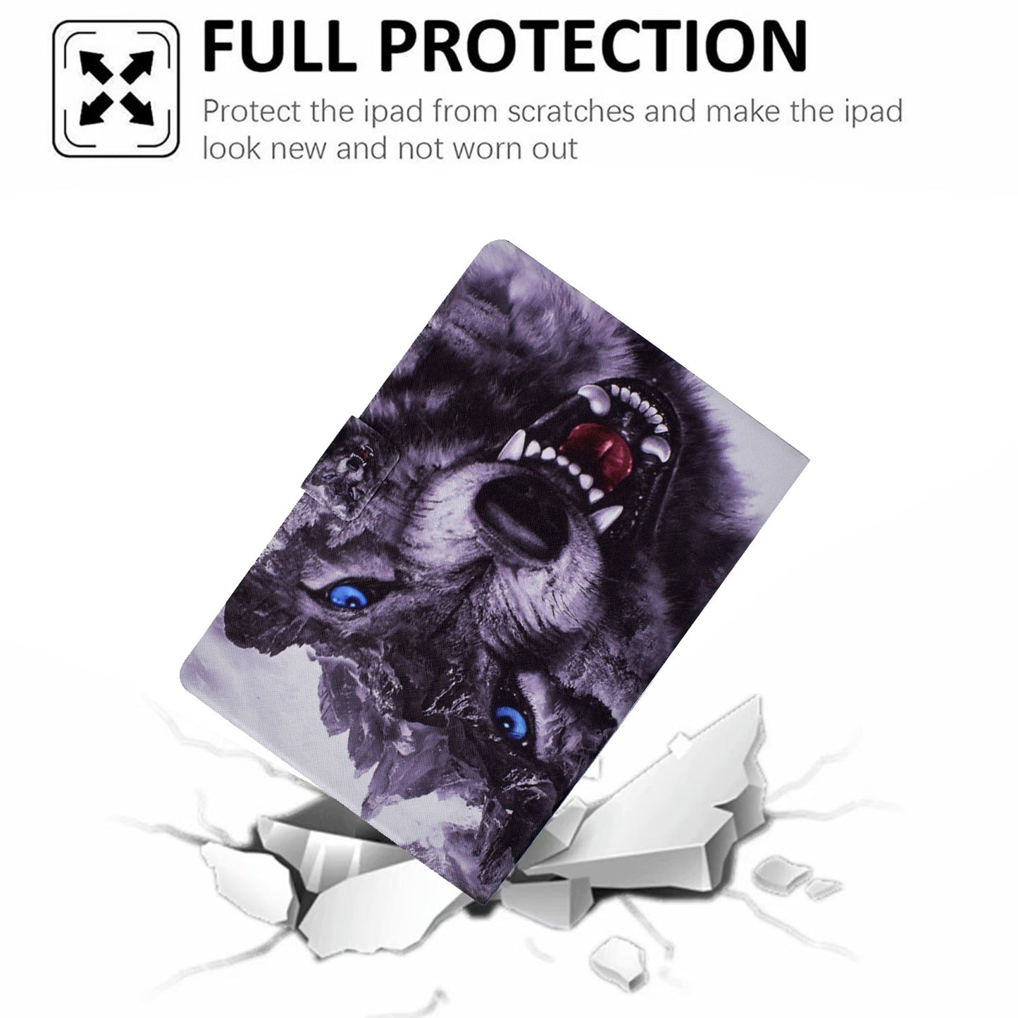 For iPad 10.2 (2020) / (2019) / iPad Air 10.5 inch (2019) Card Slots Stand Leather Case Pattern Printing Magnetic Clasp Tablet Cover