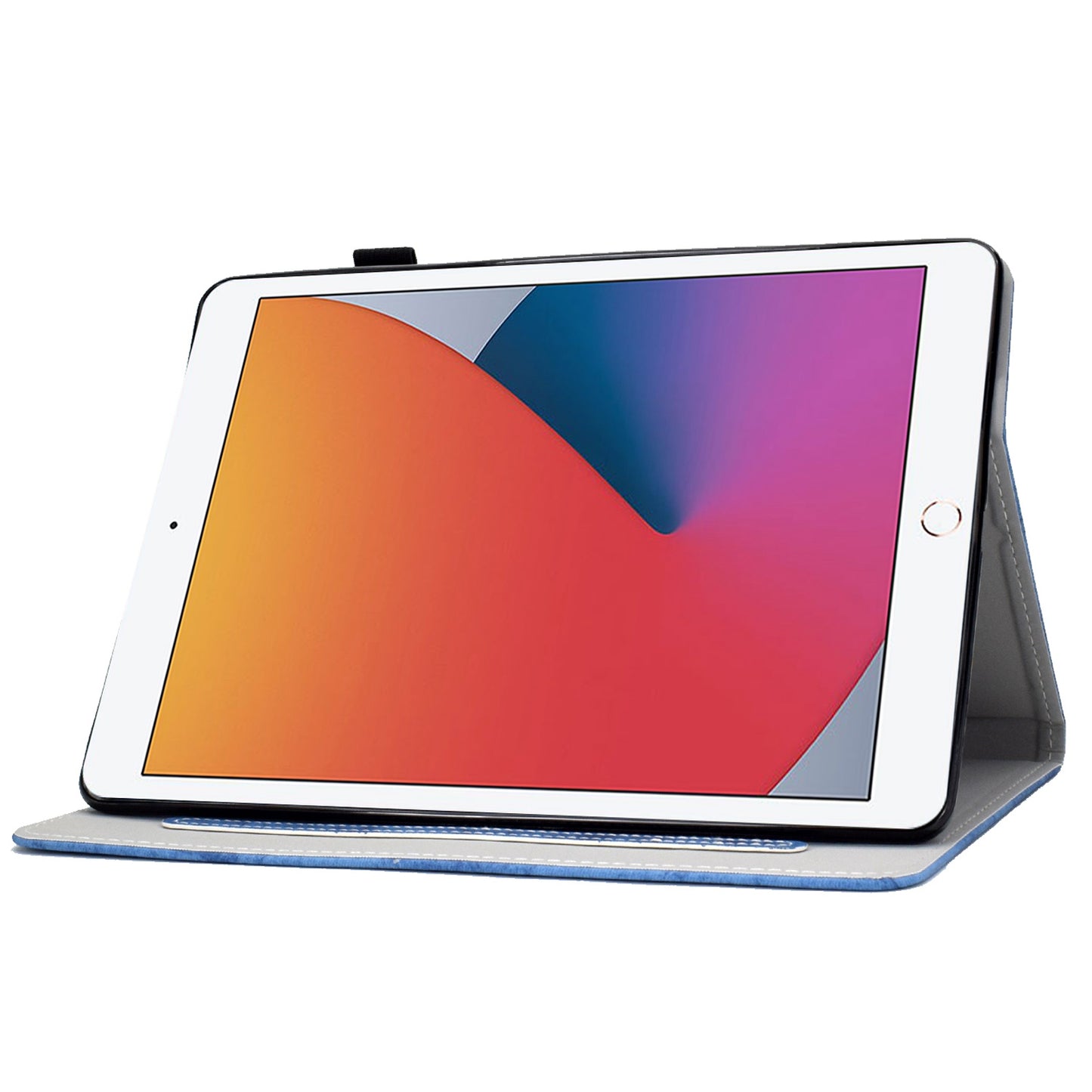 For iPad 10.2 (2019) (2020) / iPad Air 10.5 inch (2019) Cloth Texture PU Leather Tablet Cover Card Slots Folio Stand Protection Case with Pen Storage Loop