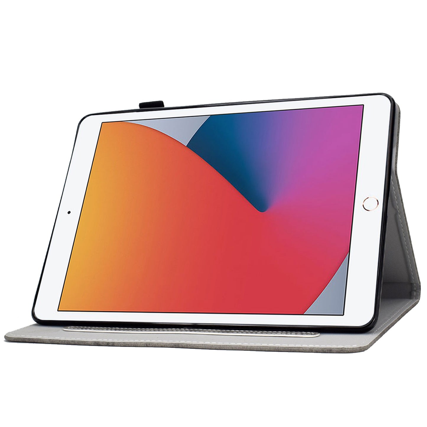 For iPad 10.2 (2019) (2020) / iPad Air 10.5 inch (2019) Cloth Texture PU Leather Tablet Cover Card Slots Folio Stand Protection Case with Pen Storage Loop