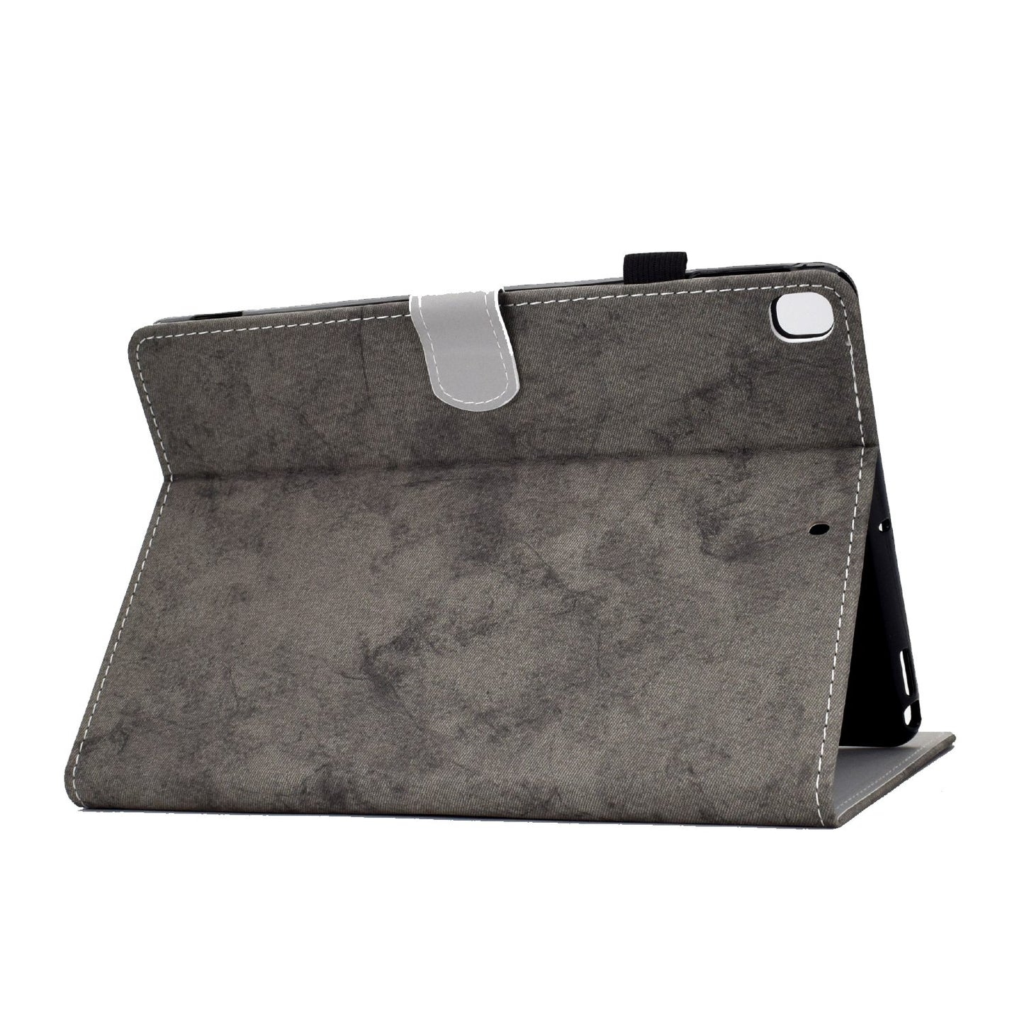 For iPad 10.2 (2019) (2020) / iPad Air 10.5 inch (2019) Cloth Texture PU Leather Tablet Cover Card Slots Folio Stand Protection Case with Pen Storage Loop